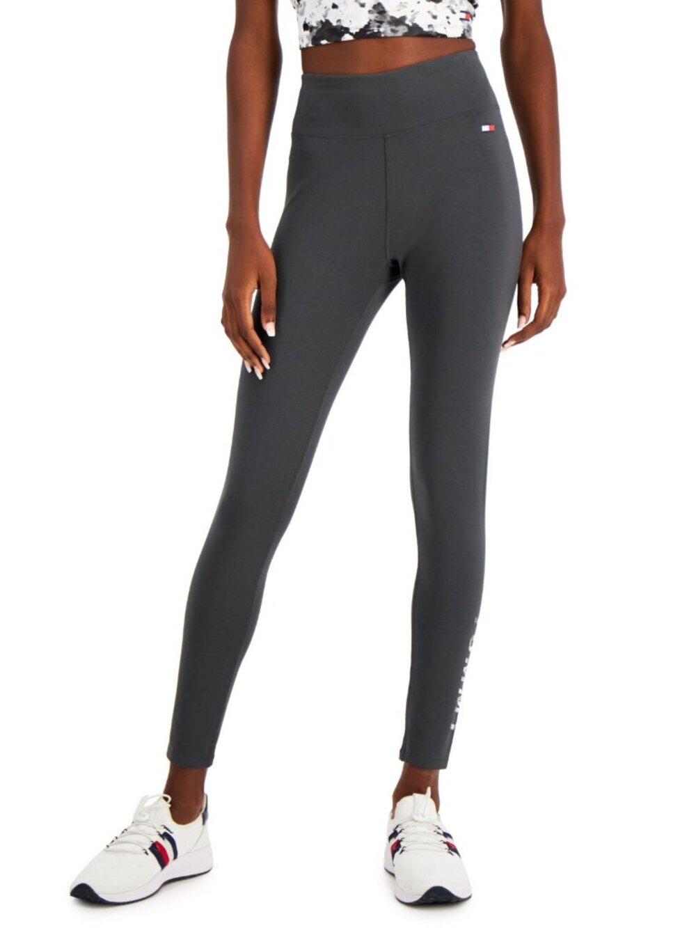 Tommy Hilfiger Womens High-Rise Full-Length Leggings